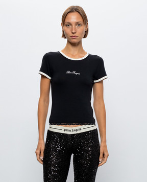 Palm Angels Black t-shirt with logo print PAWAA004JR006
