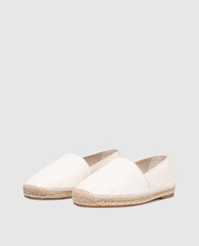 Brunello Cucinelli Ivory raffia espadrilles MPUSHJQ726