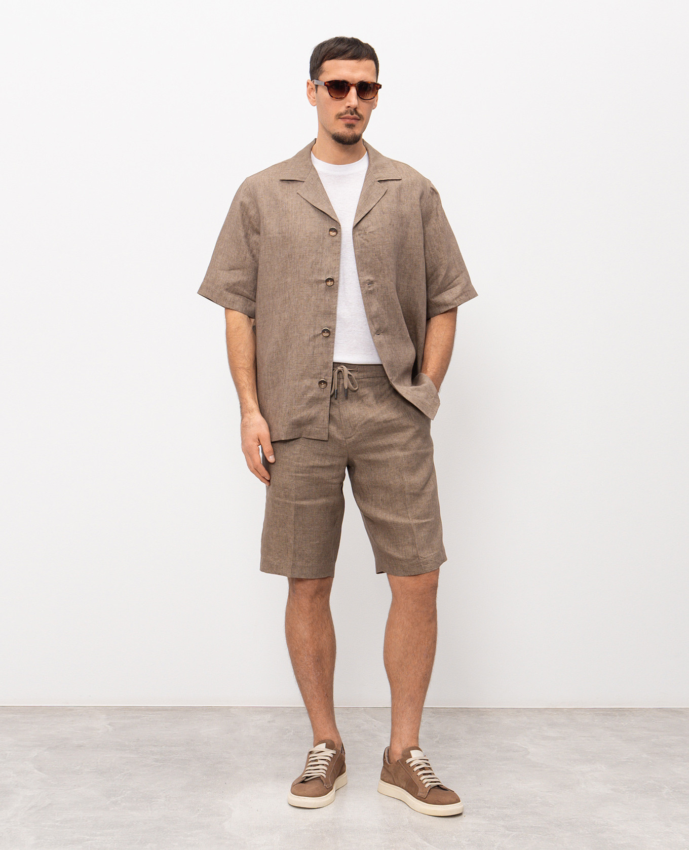 

White linen t-shirt CAPOBIANCO