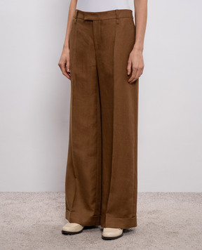 Brunello Cucinelli Brown linen pants MH527P8492