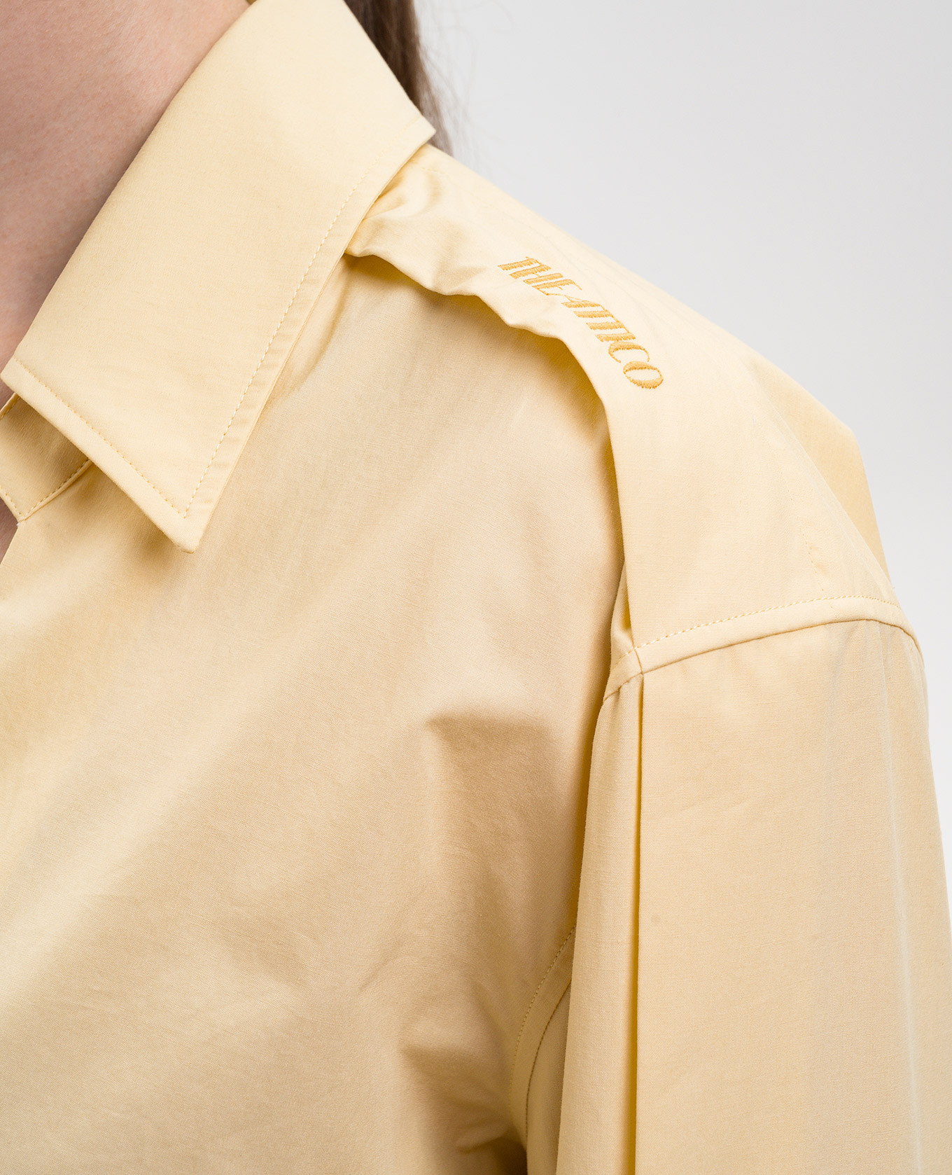 

Yellow shirt dress with logo The Attico