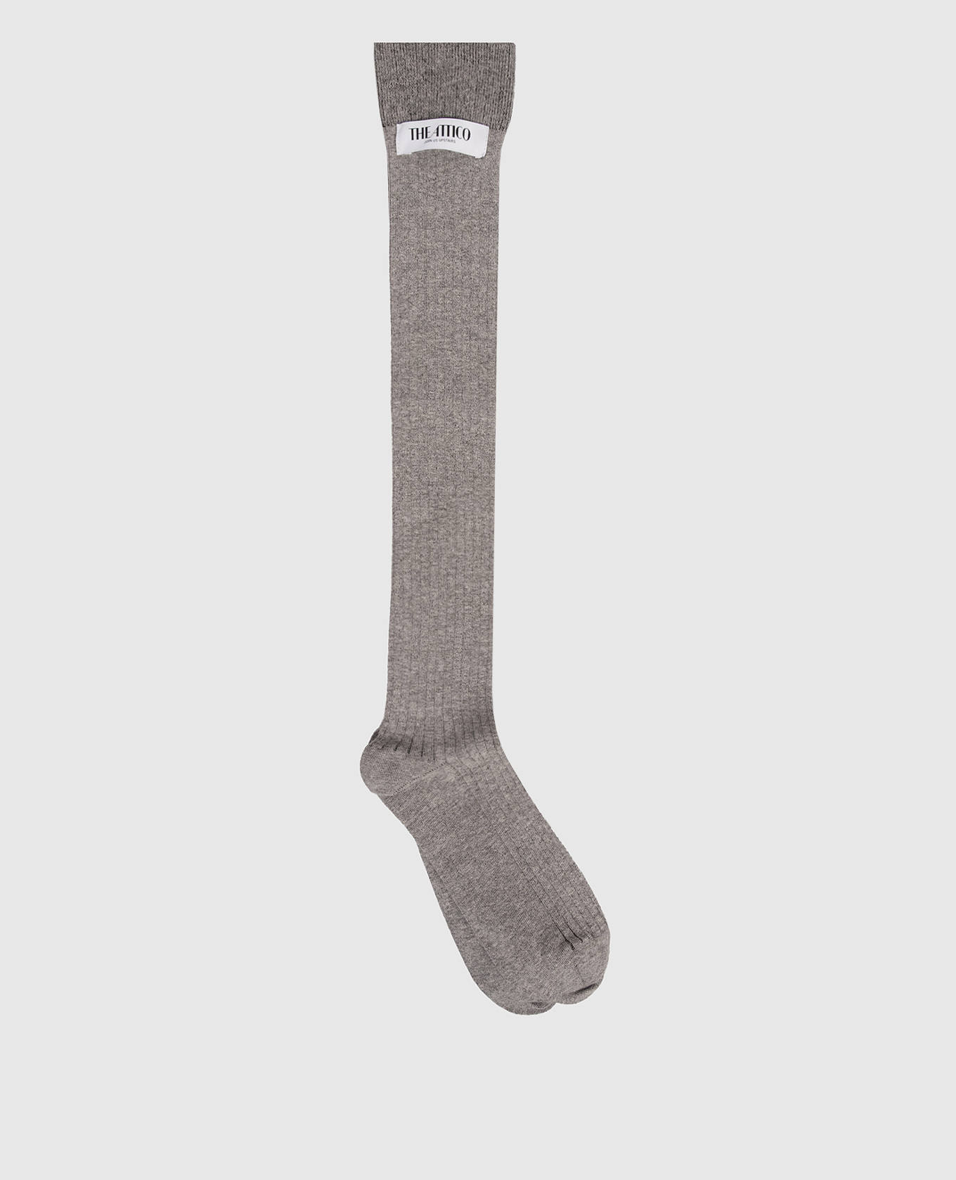 

Grey socks with logo patch The Attico