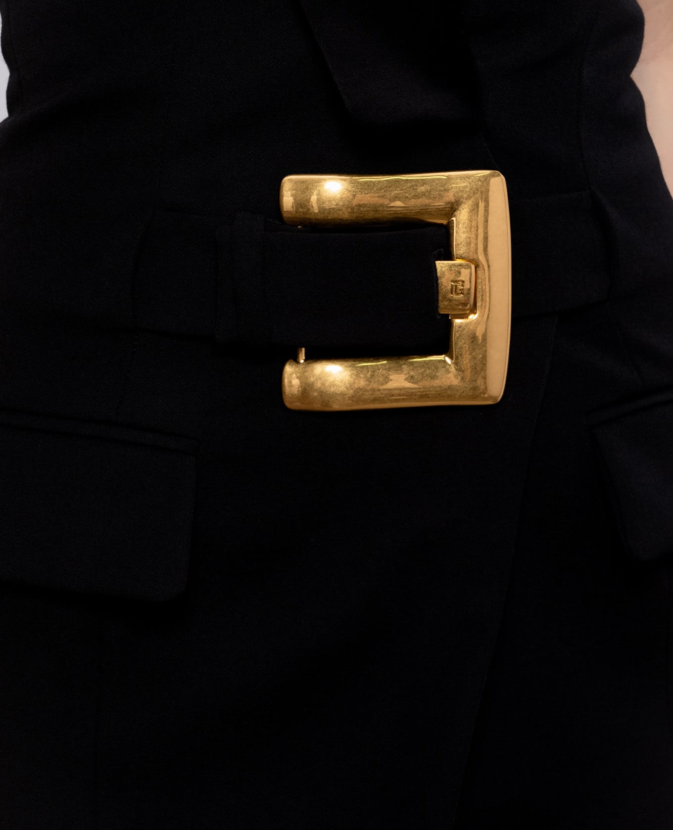 

Black wool mini dress Balmain