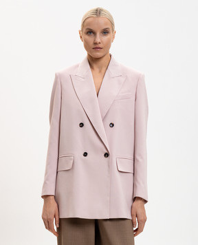 Max Mara Pink double-breasted jacket OMBROSA made of wool and silk MXMOMBROSA