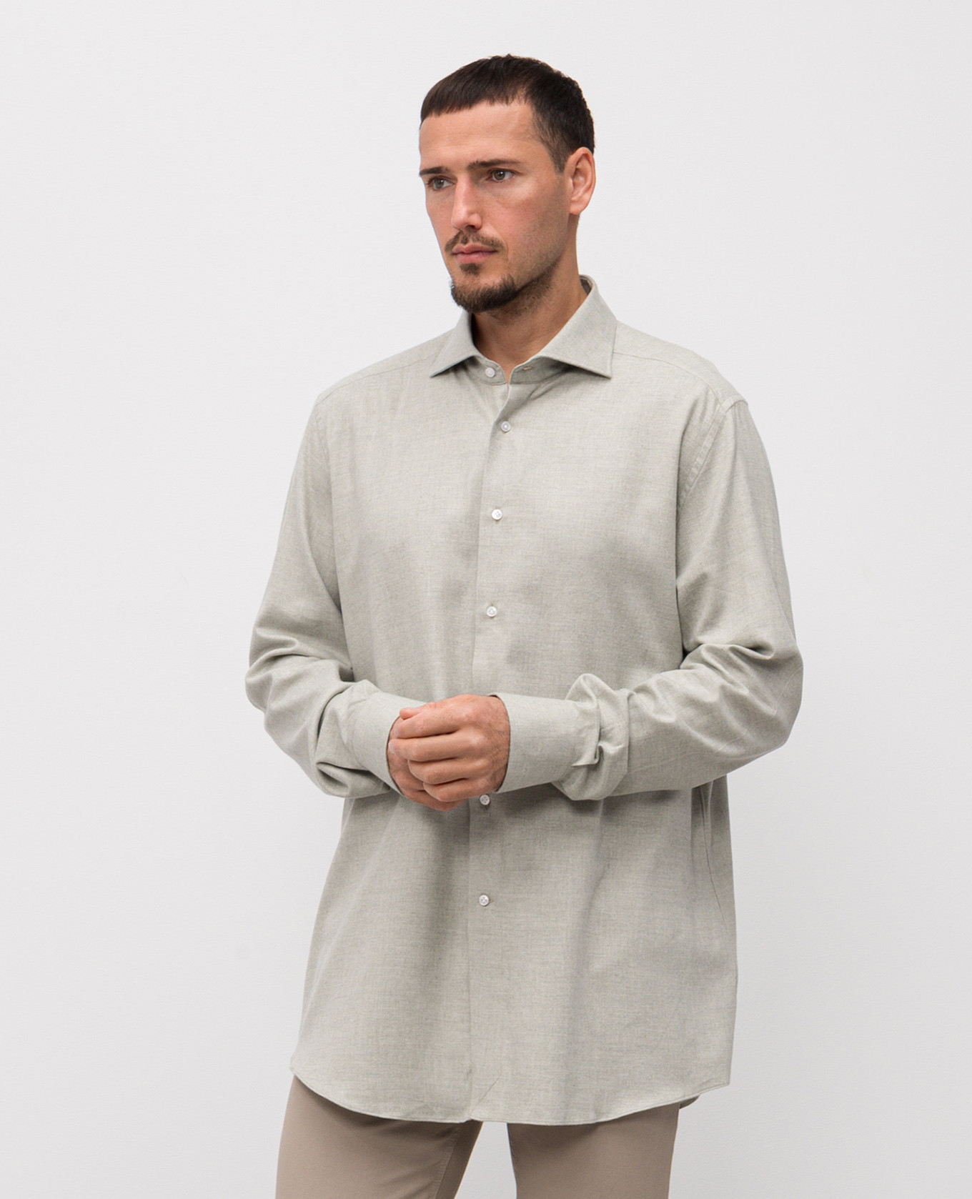 

Green cotton shirt Pini Parma