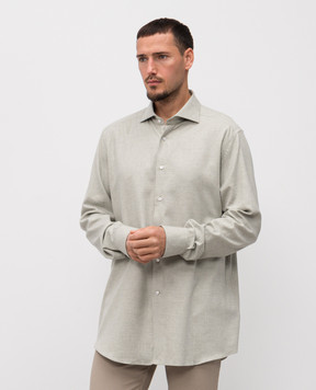 Pini Parma Green cotton shirt SHICOLYSAGE