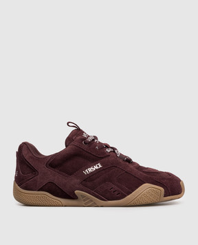 Versace Burgundy suede Galaxia sneakers 10190071A15427