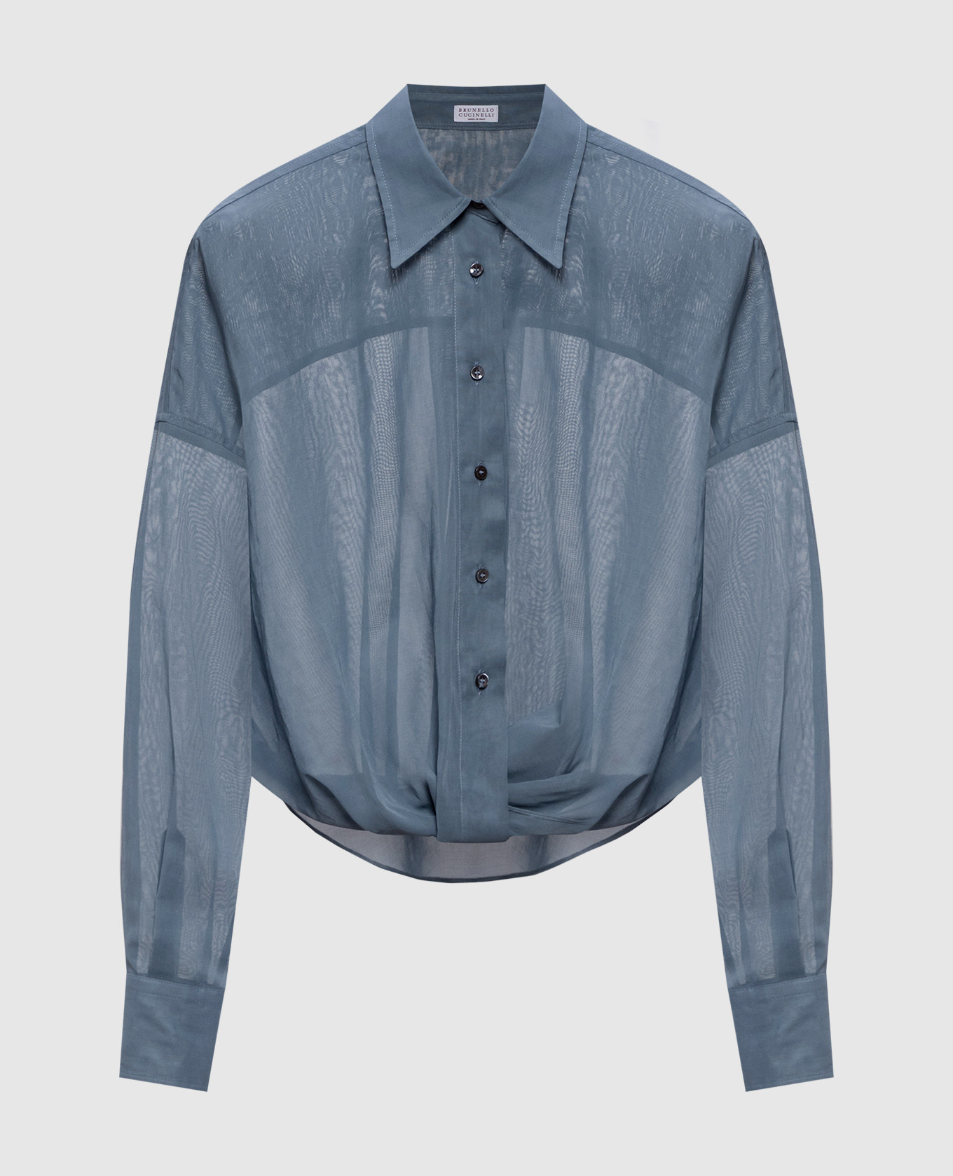 

Gray blouse with drapery Brunello Cucinelli, Grey