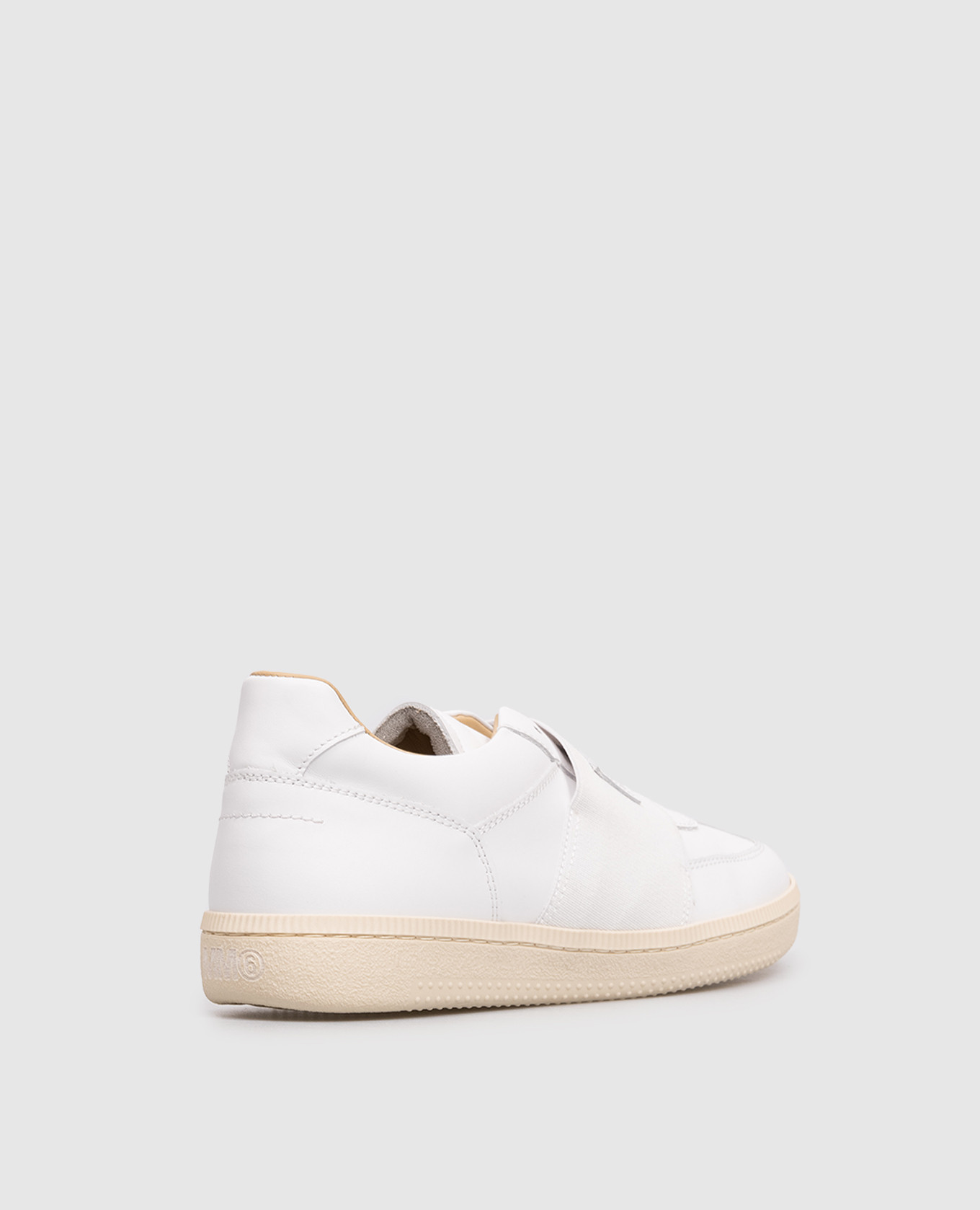 

Children's white leather sneakers with logo patch Maison Margiela MM6
