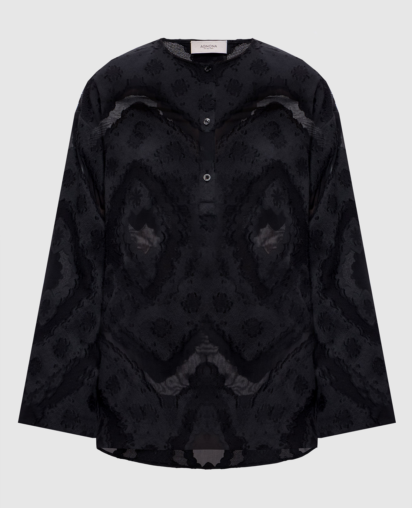 

Black blouse with woven pattern Agnona