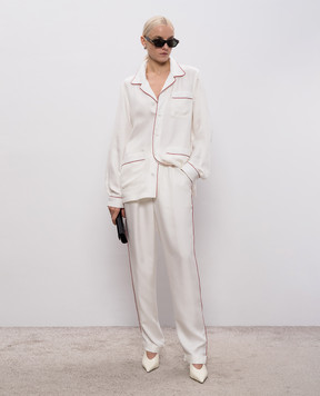 Tom Ford White silk pajama-style shirt CA3335FAX1717