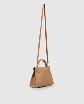 Babe Pay Pls Brown leather satchel bag 06509