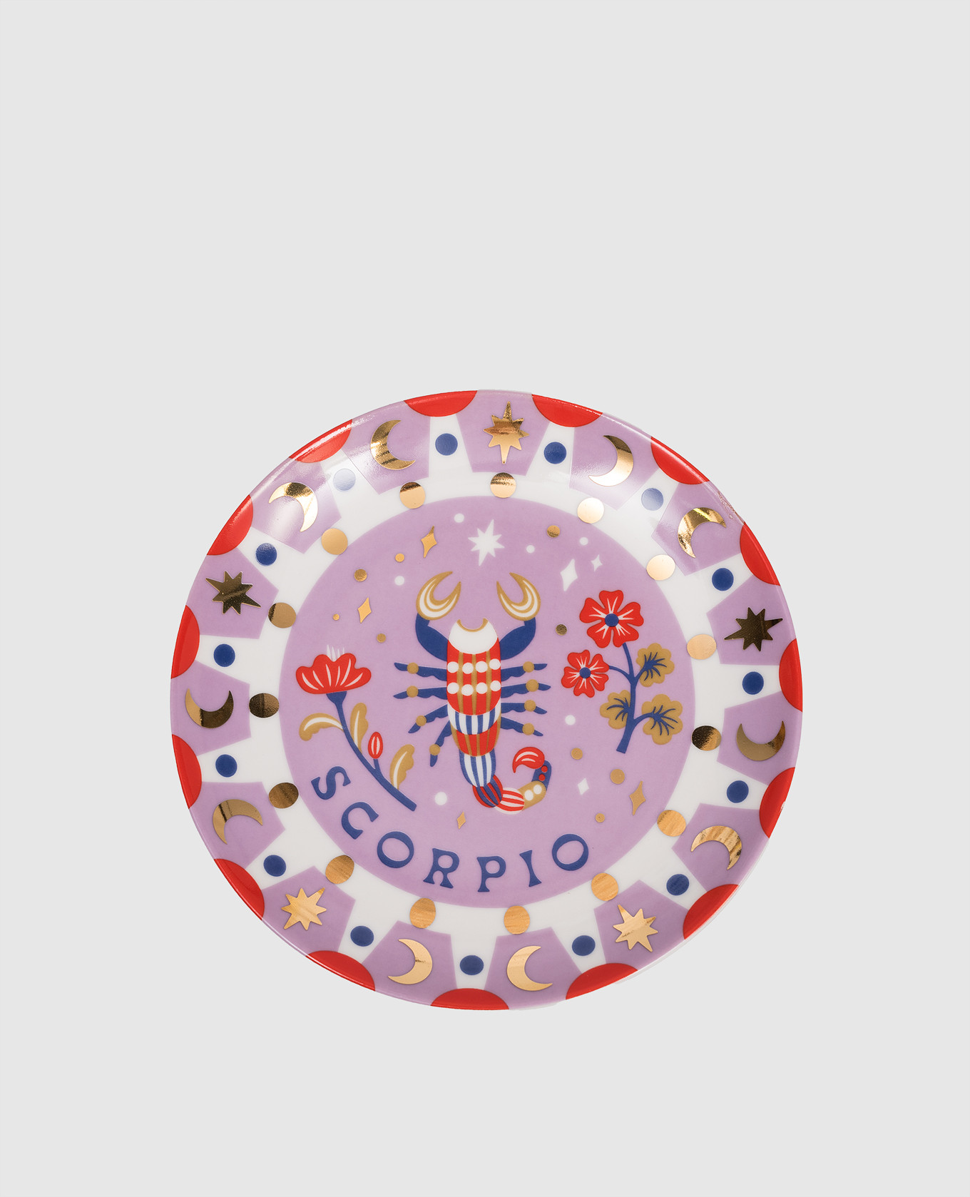 

Scorpio Purple Porcelain Snack Plate Bitossi Home, Violet