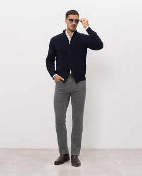 Cashmere&Whiskey Blue merino wool cardigan 83110