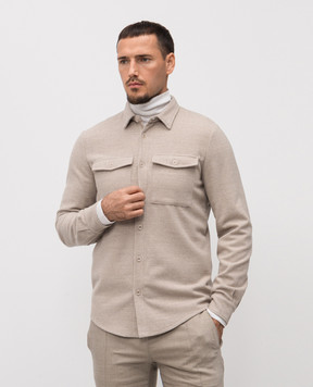 Doriani Cashmere Beige wool shirt 848T125T125