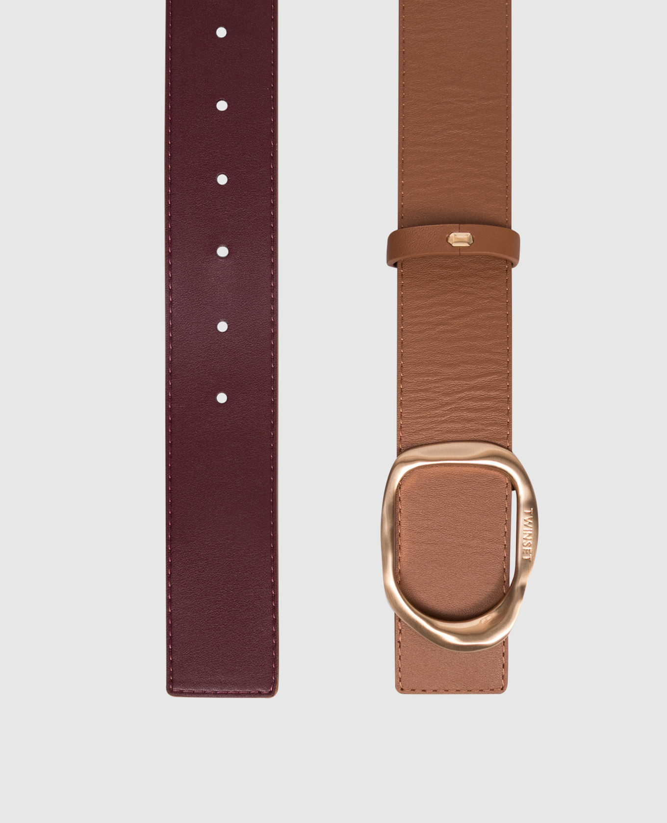 

Double-sided combination belt Twinset, Brown
