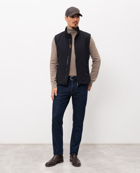 MooRER Blue SENIO wool vest SENIOWTP