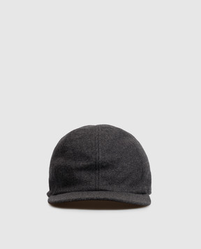 Doriani Cashmere Gray wool cap 191T125T125