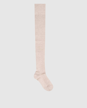 Brunello Cucinelli Beige cashmere knee-high boots M64990009