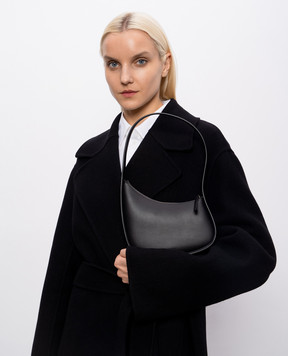 The Row Black Half Moon Leather Bag W1249L52