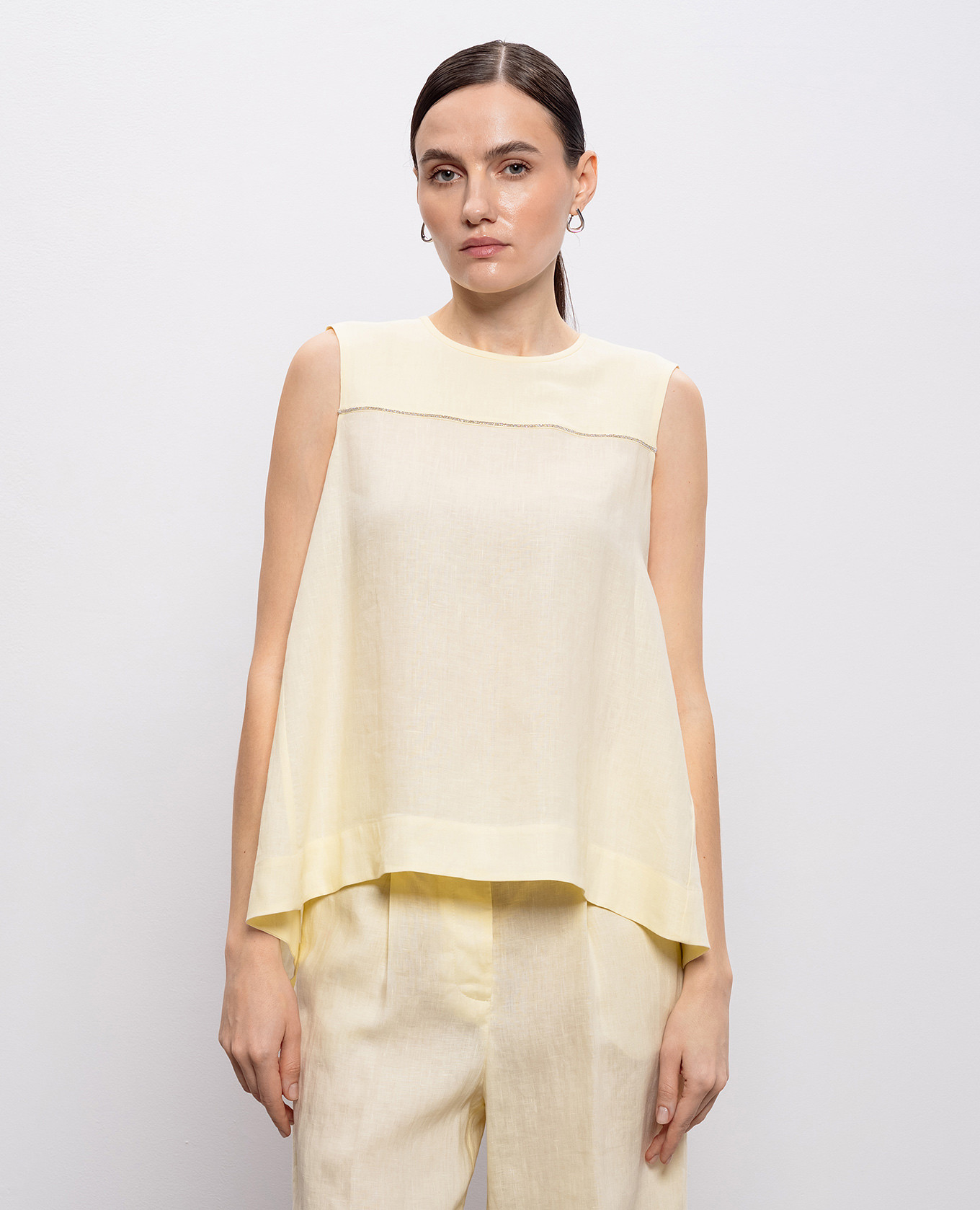 

Yellow linen top Peserico