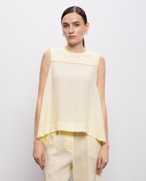 Peserico Yellow linen top S0819602647