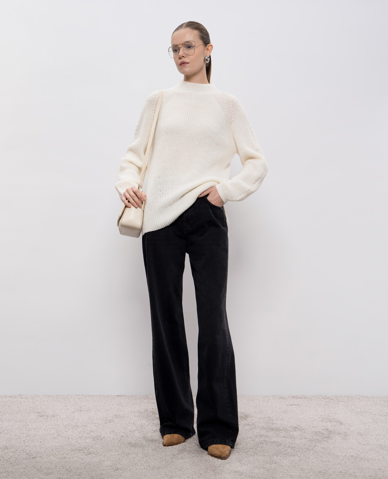 

Black jeans with logo patch Twinset