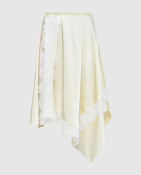 3.1 Phillip Lim Yellow asymmetrical skirt with lace S26136239SKY