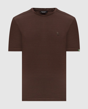 Stefano Ricci Brown straight-cut T-shirt MNH6105140TE0001