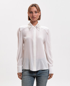 Alexander McQueen Ivory silk blouse A0000UQBADT