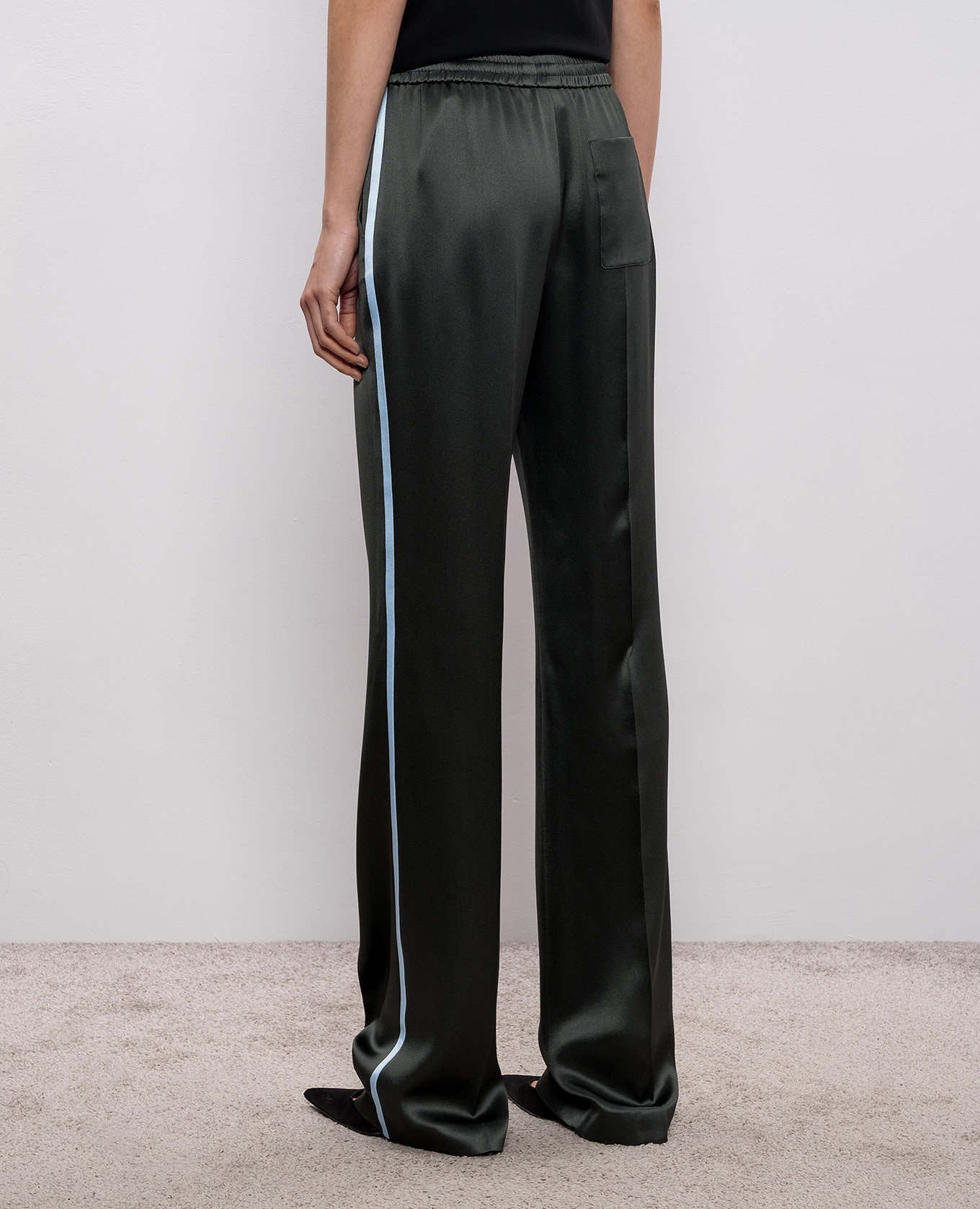 

Green striped silk sweatpants Tom Ford