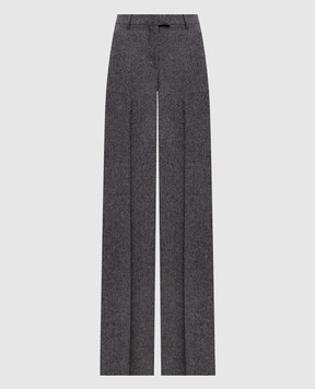 Etro Gray wool and silk pants WREA000199TUBS2