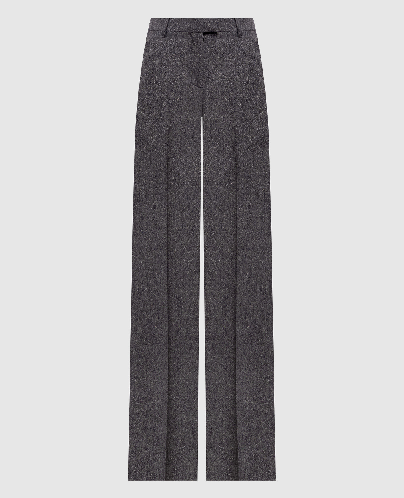 Gray wool and silk pants