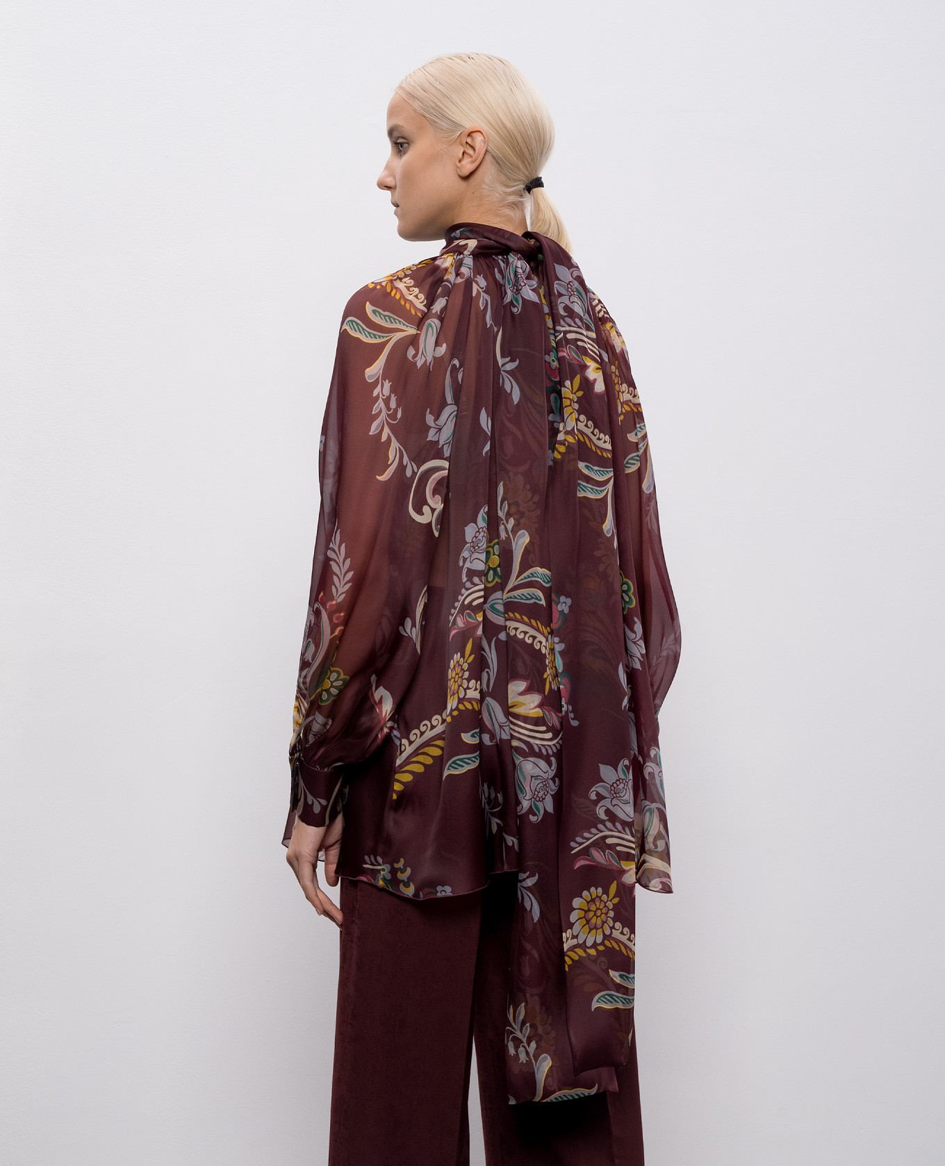 

Burgundy silk blouse Etro