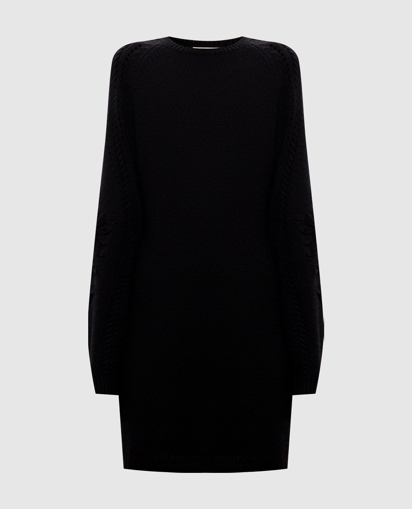Black dress with wool