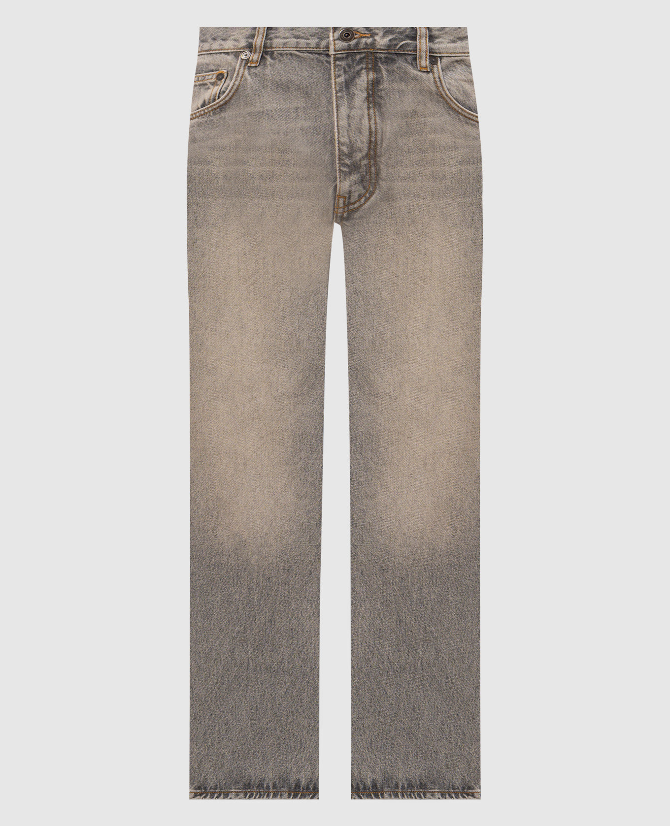 Jeans grigi con stampa