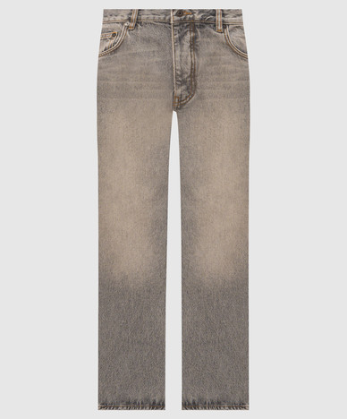 Jeans grigi con stampa