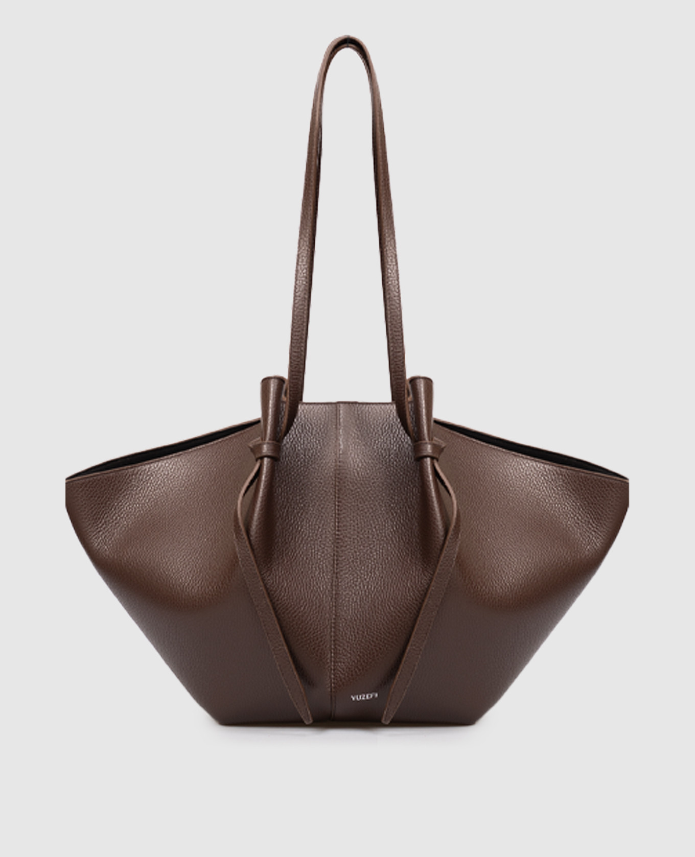

Brown leather tote bag MOCHI YUZEFI