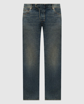 Balmain Blue jeans with a worn effect FH0MI100DG04