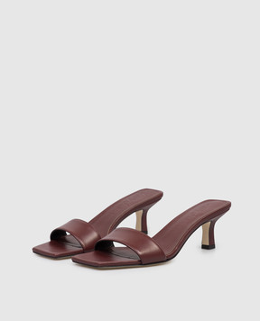 Aeyde Gilly burgundy leather mules HS0672001012126