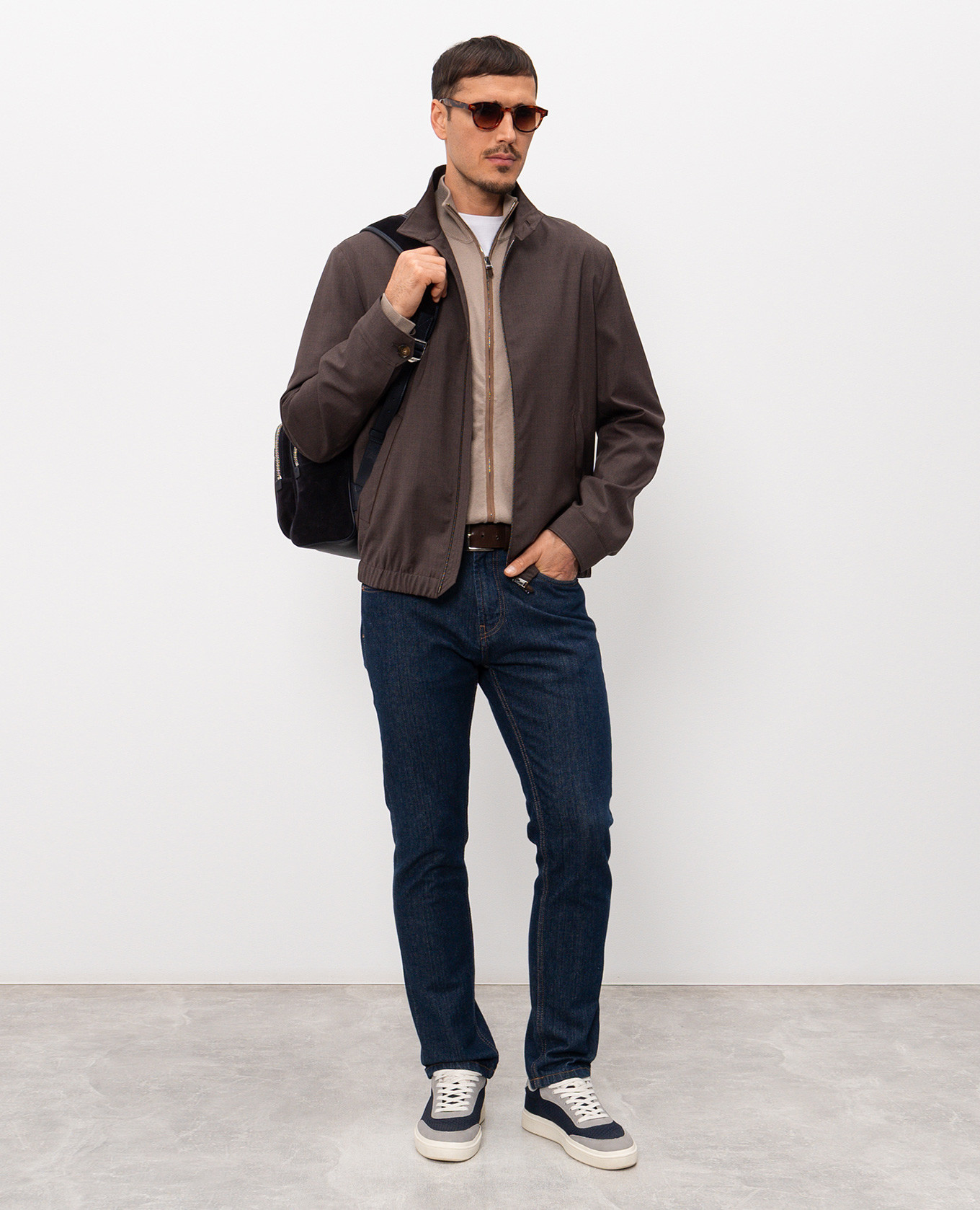 

Brown wool jacket Canali