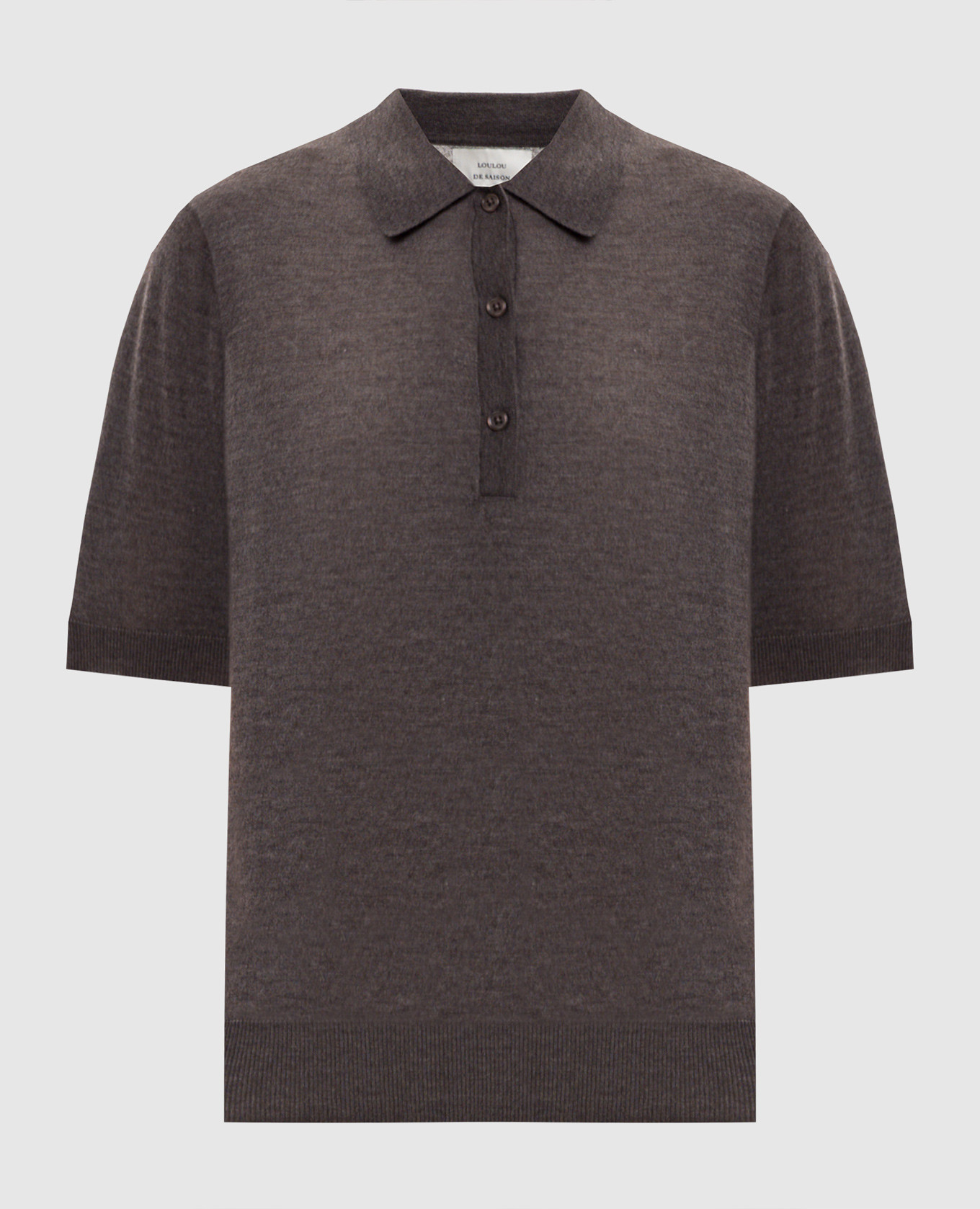 

Migo brown cashmere polo shirt Loulou de Saison