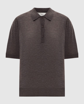 Loulou de Saison Migo brown cashmere polo shirt MIGO