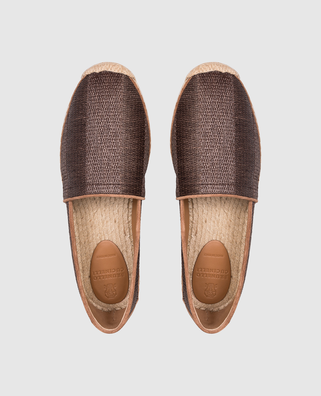 Brown raffia espadrilles Brunello Cucinelli 4