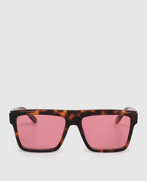 Off-White Brown sunglasses with logo print OW10396D2558