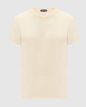 Tom Ford Yellow silk t-shirt JCS026JMC084