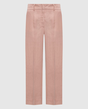 Peserico Pink linen pants A0407602606