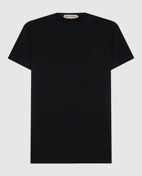 JW Anderson Black T-shirt with monogram embroidery JT0331PG1937