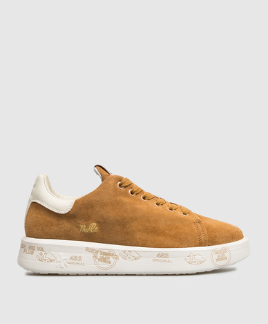 Brown suede sneakers BELLE