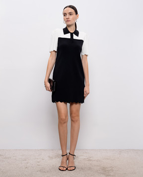 Twinset Black polo dress with logo 261TP3376